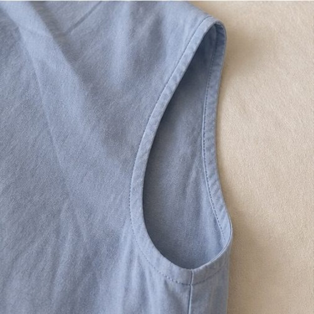 Blue Peplum Top - Picture 5 of 6